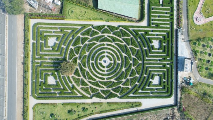 આ ભુલભુલૈયા બનાવવા માટે અહીંયા અંદાજે કુલ 1,80,000 છોડવાંઓ લગાવવામાં આવ્યા છે, જેમાં ઓરેન્જ જેમિન (મુરૈયા એક્સોટિકા), કામિની (2), ગ્લોરી બોવર (ક્લરોડેન્ડ્રમ ઇનરમ) અને મહેંદીના છોડનો સમાવેશ થાય છે.