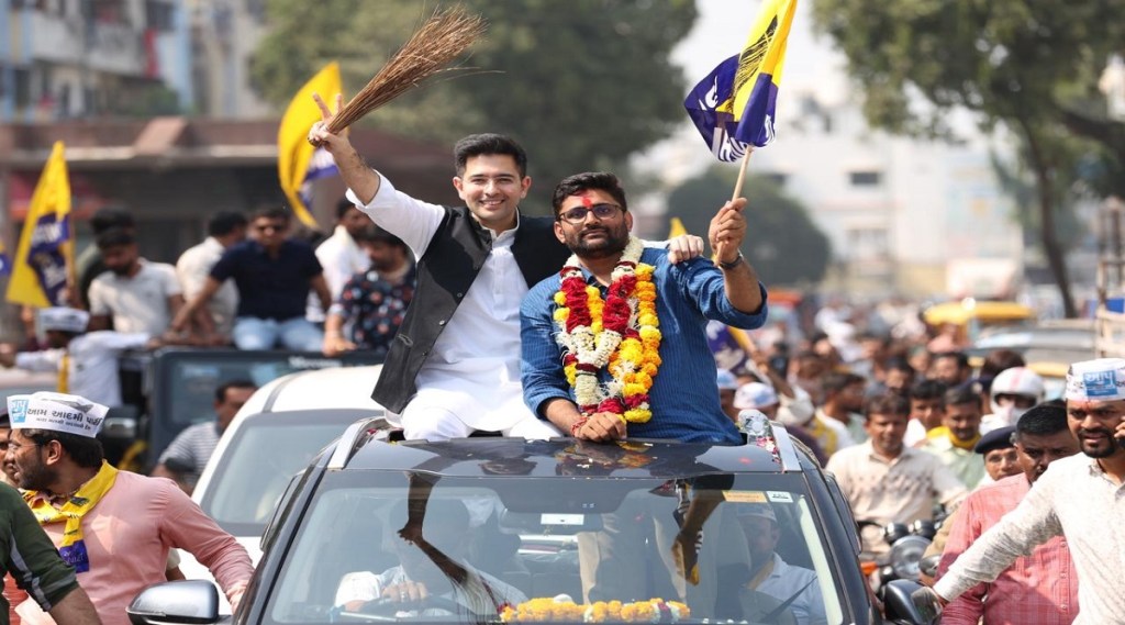 ગુજરાત વિધાનસભાના ચૂંટણી: ગોપાલ ઈટાલિયાએ વિજય મુહૂર્તમાં ઉમેદવારી પત્ર ભર્યું, રાઘવ ચઢ્ઢા રહ્યા ઉપસ્થિત ગુજરાત વિધાનસભાના ચૂંટણી: ગોપાલ ઈટાલિયાએ વિજય મુહૂર્તમાં ઉમેદવારી પત્ર ભર્યું, રાઘવ ચઢ્ઢા રહ્યા ઉપસ્થિત