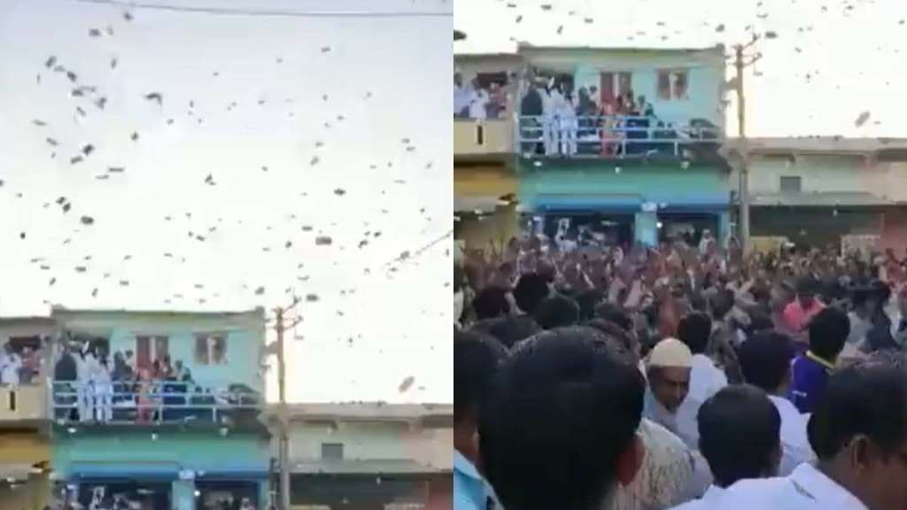 મહેસાણા : પૂર્વ સરપંચના ભત્રીજાના લગ્નમાં 100 અને 500 રૂપિયાની નોટોનો વરસાદ! જુઓ વાયરલ Video