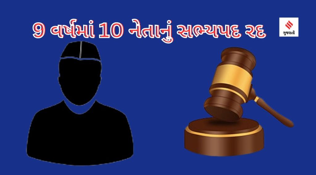 9 વર્ષમાં રાહુલ ગાંધી સહિત 10 નેતાનું સભ્યપદ રદ, જેમાં બે નેતા ભાજપના
