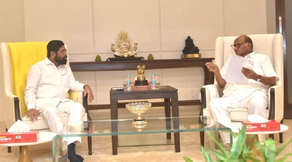 શું મહારાષ્ટ્રના રાજકારણમાં આવશે ટ્વિસ્ટ? શરદ પવારે એકનાથ શિંદે સાથે કરી મુલાકાત
