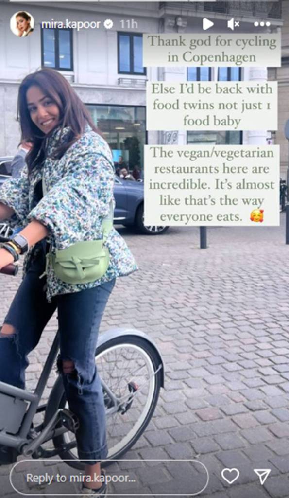 Mira Kapoor is busy cycling in Denmark