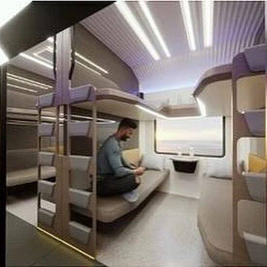 સ્લીપર વંદે ભારત ટ્રેનનો ફર્સ્ટ લુક પણ સામે આવ્યો છે. સ્લીપર ટ્રેન અંદરથી કેવી દેખાશે તેની કેટલીક એનિમેટેડ તસવીરો સામે આવી છે. (સ્રોત: @dailytravelhac1/instagram)