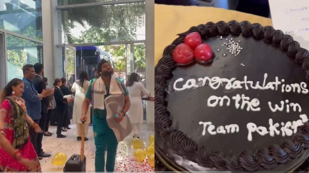 વર્લ્ડ કપ 2023 : પાકિસ્તાનને 31000 ફૂટની ઊંચાઇ પર મળ્યું સરપ્રાઇઝ, અમદાવાદમાં ગુલાબ સાથે સ્વાગત, વીડિયોમાં જુઓ ભારતની યજમાની વર્લ્ડ કપ 2023 : પાકિસ્તાનને 31000 ફૂટની ઊંચાઇ પર મળ્યું સરપ્રાઇઝ, અમદાવાદમાં ગુલાબ સાથે સ્વાગત, વીડિયોમાં જુઓ ભારતની યજમાની