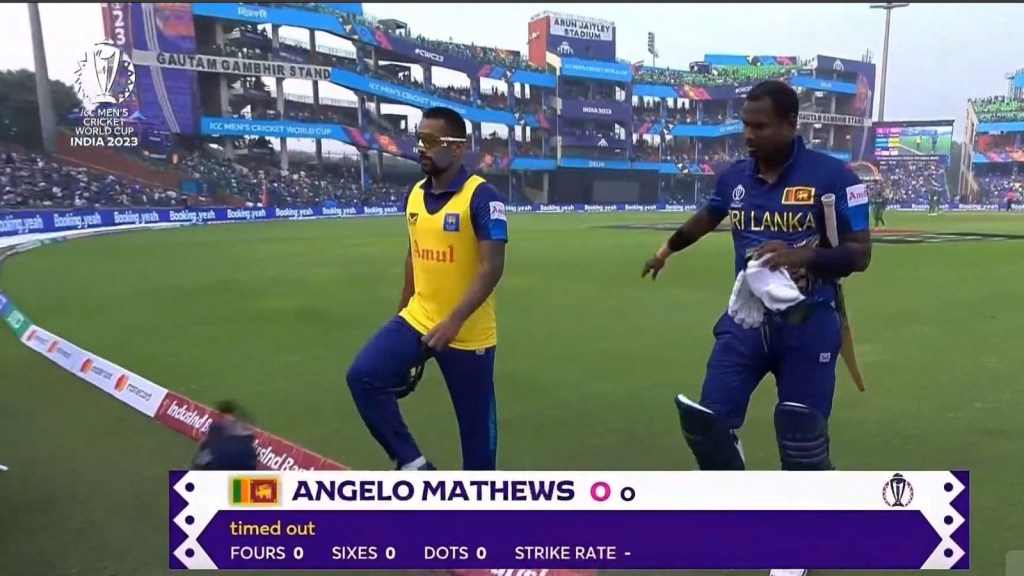 Angelo Mathews timed out