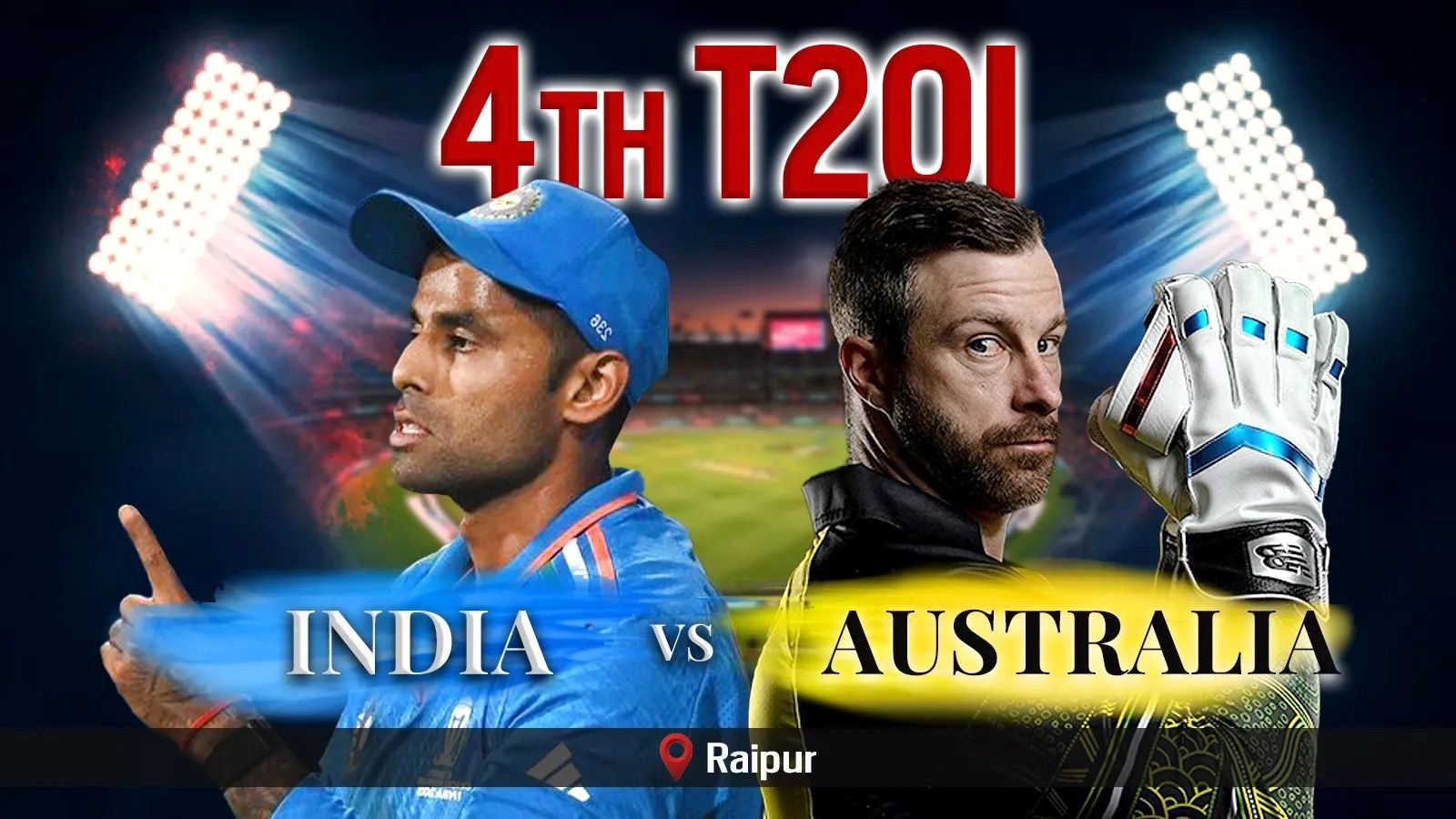 ભારત વિ. ઓસ્ટ્રેલિયા ચોથી ટી20 મેચ લાઇવ સ્કોર India vs Australia