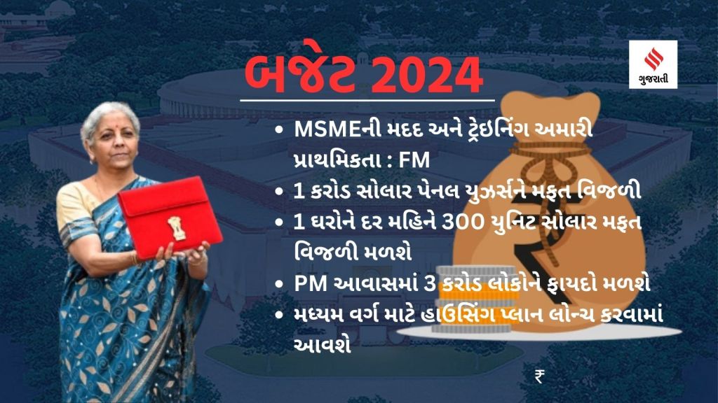 budget 2024 highlights, બજેટ 2024 હાઈલાઇટ્સ, budget 2024 highlights in Gujarati