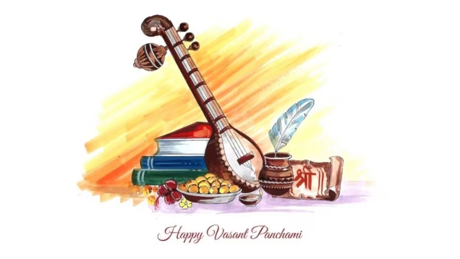 Happy Basant Panchami Saraswati Puja 2024 Wishes Images Quotes Status Messages In Gujarati 0676