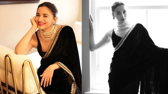 <strong>આલિયા ભટ્ટ (Alia Bhatt)</strong><br>આલિયા ભટ્ટના આ લુકને ખૂબ પસંદ કરવામાં આવ્યો હતો. તમે એક્ટ્રેસ પાસેથી પ્રેરણા પણ લઈ શકો છો. આલિયા ભટ્ટની જેમ તમે સાડી પર મલ્ટી લેયર પર્લ નેકલેસ પહેરી શકો છો. આ સાથે મેચિંગ પર્લ ઇયરિંગ્સ કેરી કરી શકે છે. સોના-ચાંદીથી અલગ પર્લ જ્વેલરી તમને ફ્રેશ અને રોયલ લુક આપશે. (Photo - Social Med