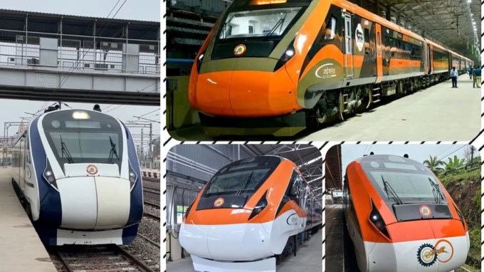 <strong>વંદે ભારત મેટ્રો ટ્રેનમાં કેટલા કોચ હશે?</strong><br>રેલવે સૂત્રોના જણાવ્યા અનુસાર વંદે મેટ્રોને એક ખાસ કોચ કન્ફિગરેશન સપોર્ટ મળશે અને દરેક યુનિટમાં ચાર કોચ હશે. વંદે મેટ્રો ટ્રેનમાં ઓછામાં ઓછા 12 કોચ હશે. શરૂઆતમાં વંદે મેટ્રોના 12 કોચવાળી ટ્રેન શરૂ કરવામાં આવશે. અને રૂટની માંગ પ્રમાણે 16 કોચ સુધી વધારવામાં આવશે. (Photo - @VandeBharatExp)