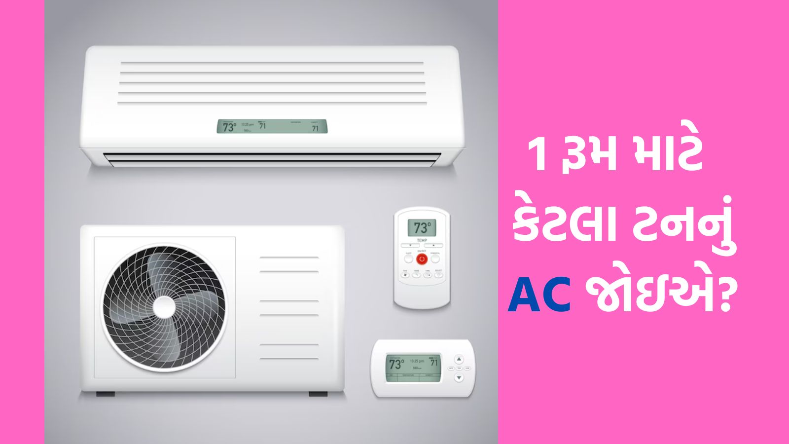 AC Buying Guide Room Size એર કન્ડિશનર માં ટનનો શું અર્થ છે? 100 ચોરસ