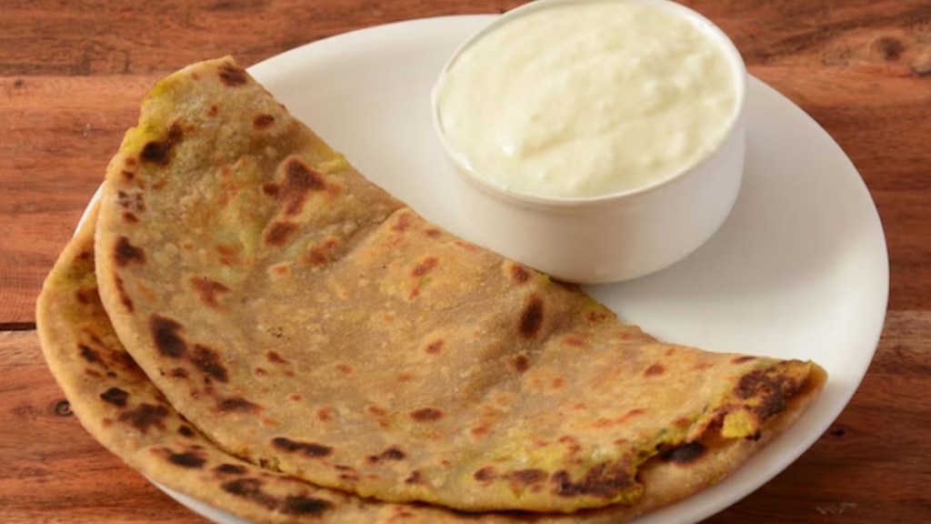 Aloo Paratha With curd