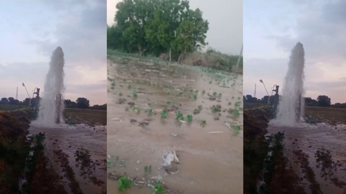 સુરેન્દ્રનગર જિલ્લાના મૂળી તાલુકાના ગોદાવરી ગામ નજીકથી પસાર થઈ સૌની યોજનાની પાઈપલાઈનમાં ભંગાળ સર્જાયું છે, જેને પગલે લાખો લીટર પાણી બરબાદ થયું હતું. પાઈપ ફાટતા 20-30 ફૂટ ઊંચા ફૂવારા ઉડ્યા હતા, અને આજુ બાજુના વિસ્તારમાં પાણી ભરાયું હતુ. પ્રાથમિક તપાસમાં સૌની યોજનાના પાણીની પાઈપલાઈનના વાલ્વ પર વીજળી પડતાં પાઈપલાઈનમાં ભંગાણ થયું હોવાનું અનુમાન લગાવવામાં આવી રહ્યું છે.