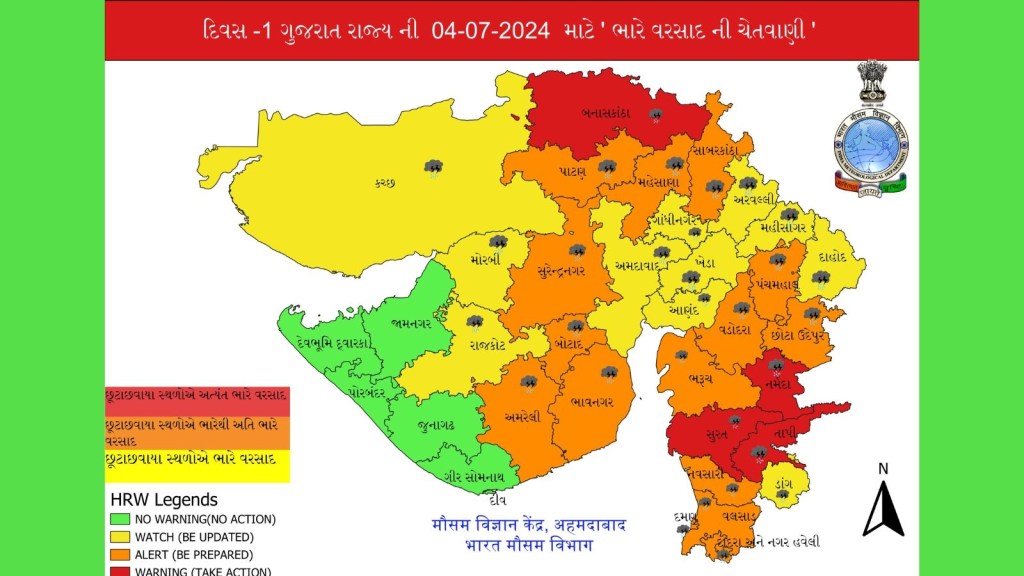 Gujarat Rain Forecast Today 4th July 2024