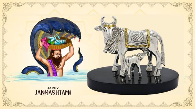 <strong>નોકરી અને વેપારમાં વૃદ્ધિ માટે કામધેનુ ગાય ખરીદો</strong><br>જન્માષ્ટમી પર પિત્તળ કે ચાંદીની કામધેનુ ગાય ખરીદો છો અને ઘરે લાવો છો, તો નોકરી અને ધંધા વેપારમાં પ્રગતિ થઈ શકે છે. તેમજ તમે આ ગાય તિજોરીમાં પણ રાખી શકો છો. (Photo: Freepik)