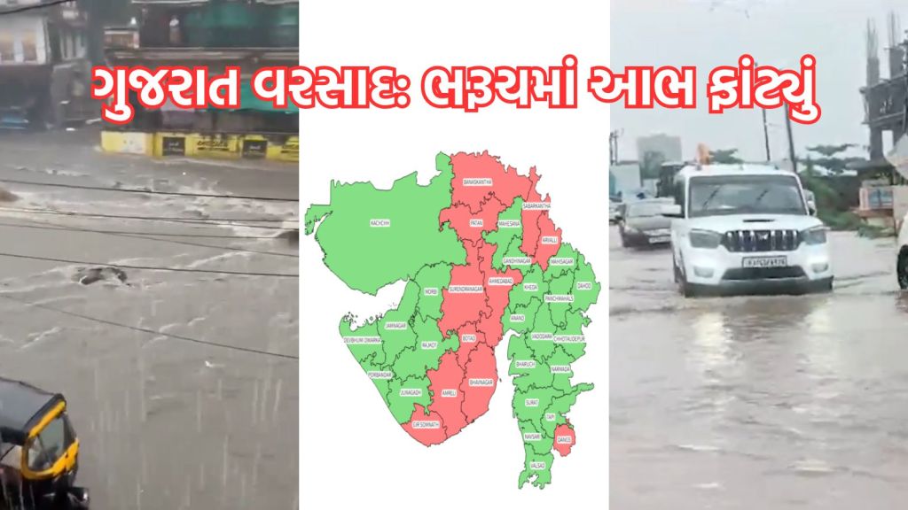 Gujarat Monsoon Rain: ગુજરાત વરસાદ: ભરૂચમાં આભ ફાટ્યું, 18 ઇંચ વરસાદ થી જળબંબાકાર, વાહન પાણીમાં તણાયા