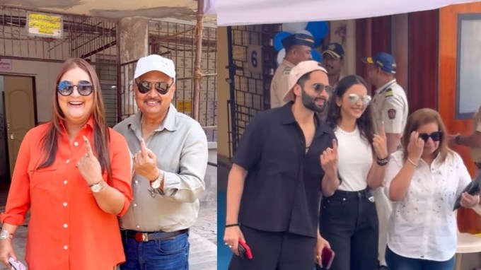 અભિનેત્રી રકુલ પ્રીત પતિ સાથે મતાદાન કરવા પહોંચી હતી. ત્યાં જ સિમા સિંઘ પણ પતિ સાથે મતદાન કરવા પહોંચી હતી. (તસવીર: Instagram)