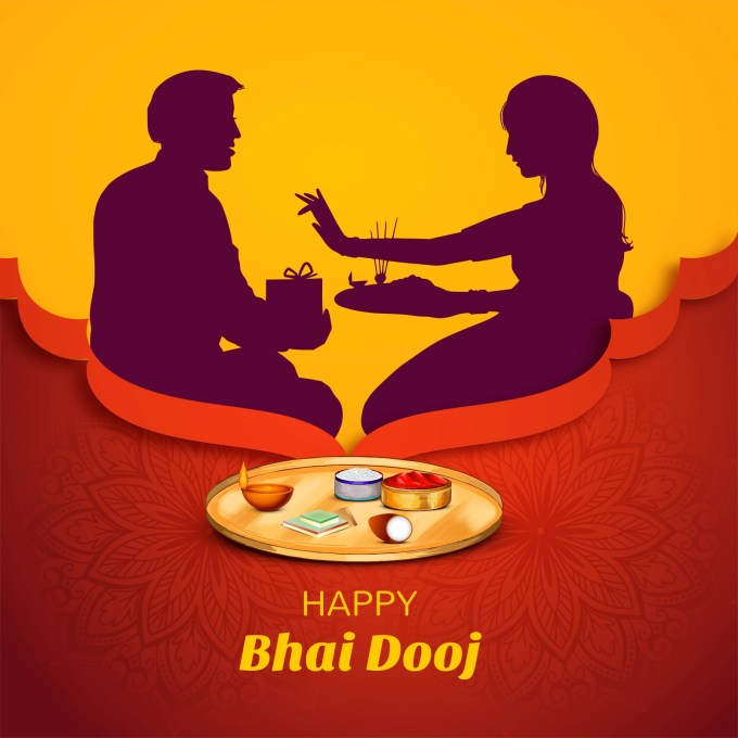હિન્દુ ધર્મમાં ભાઈ બીજ તહેવારનું વિશેષ મહત્વ છે. ભાઈ બીજના દિવસે બહેન પોતાના ભાઈને તિલક કરીને તેના લાંબા આયુષ્ય માટે પ્રાર્થના કરે છે, મીઠાઈ ખવડાવી મોં મીઠુ કરાવે છે. તો ભાઈ પણ પોતાની બહેનને ભેટ આપી હંમેશા પોતાની રક્ષા કરવાનું વચન આપે છે.<br><strong>ભાઈ બીજની હાર્દિક શુભકામના<br>Happy Bhai Bij 2024</strong><br>(Photo: Freepik)