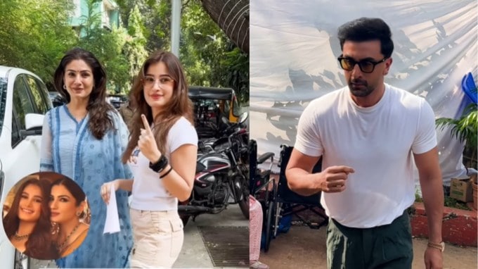 રવિના ટંડન અને પુત્રી રાશાએ પણ મતદાનના અધિકારનો ઉપયોગ કર્યો છે. અનિમલ સ્ટાર રણબીર કપૂરે પણ પોતાના મતાધિકારનો ઉપીયોગ કર્યો હતો. (તસવીર: Instagram)