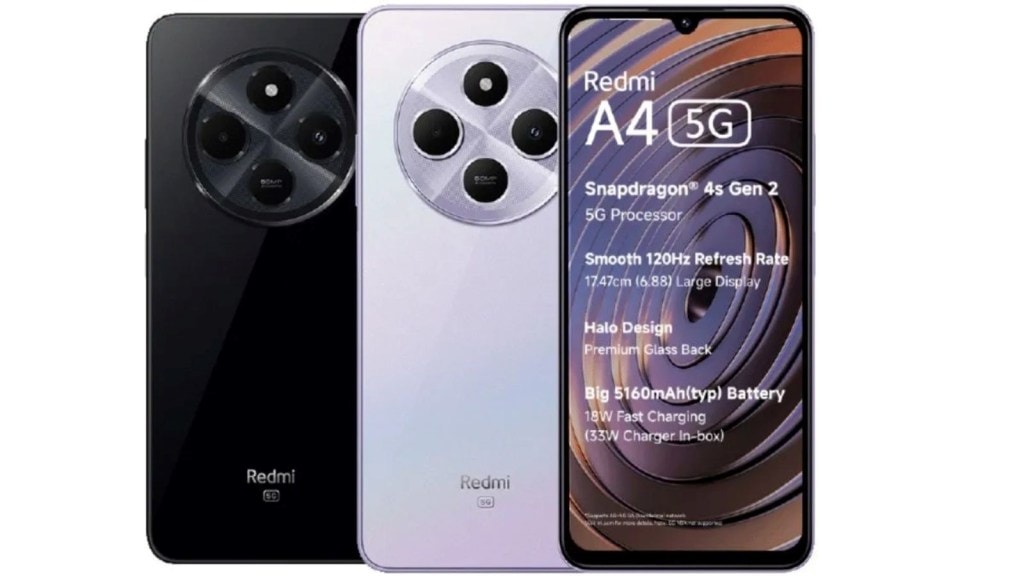 Redmi A4 5G : 50MP કેમેરા, 5160mAh બેટરી, ઘણો સસ્તો સ્માર્ટફોન લોન્ચ, જાણો કિંમત અને ફિચર્સ