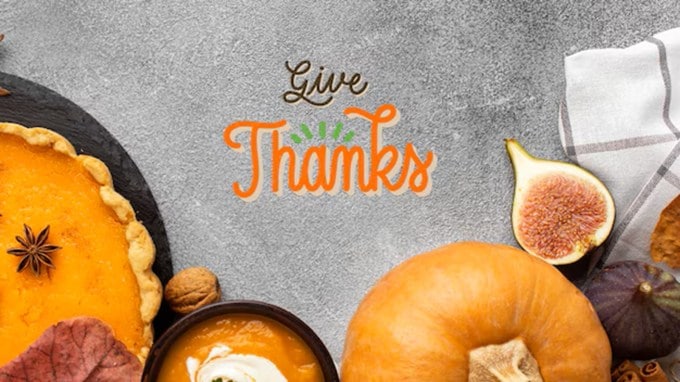 અમે બનાવેલી યાદો અને અમે જે સમય શેર કર્યો છે તેના માટે આભારી. અહીં પ્રેમ અને આનંદની ઘણી વધુ ક્ષણો છે. હેપ્પી થેંક્સગિવિંગ!"<br><strong>Happy Thanks Giving Day 2024<br>થેન્કસગિવિંગ દિવસની શુભેચ્છા</strong><br>(Photo: Freepik)