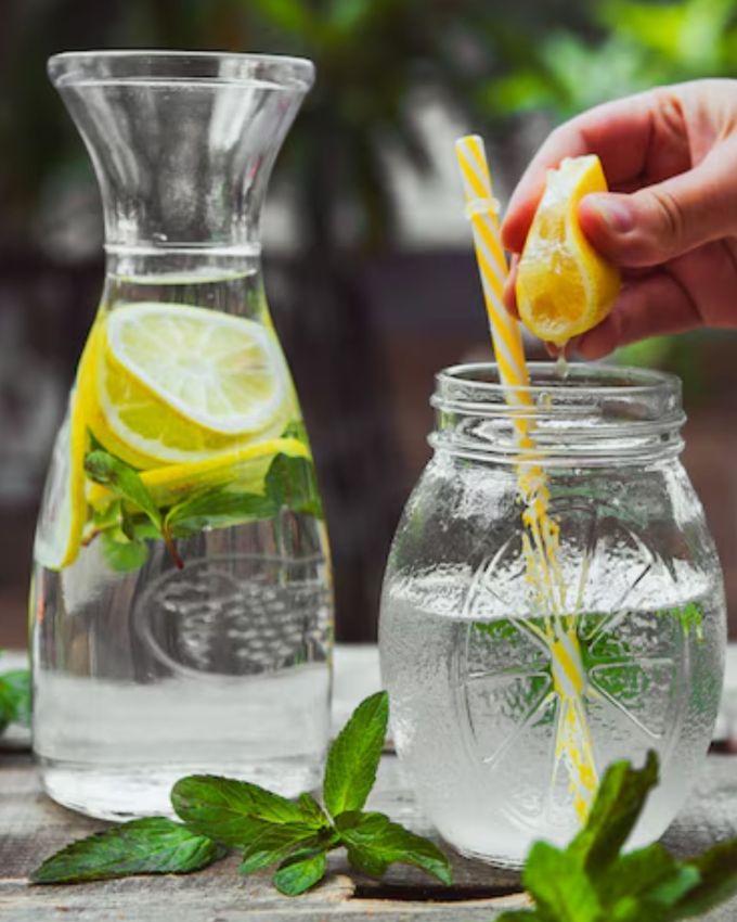 <strong>ફુદીના અને તુલસીનું પાણી</strong> : ફુદીના અને તુલસીમાં એન્ટીબેક્ટેરિયલ ગુણો જોવા મળે છે, જે સ્કીન પરથી ખીલ દૂર કરે છે. આ ટોનિક શરીરને ઠંડક આપે છે અને ઉનાળામાં ત્વચાની સમસ્યાઓથી બચાવે છે. મુઠ્ઠીભર ફુદીના અને તુલસીના પાન લો. તેમને ઉકાળો, ગાળી લો અને ઠંડા થાય ત્યારે પીવો. તમે તેમાં થોડું મધ ઉમેરીને સ્વાદ વધારી શકો છો.