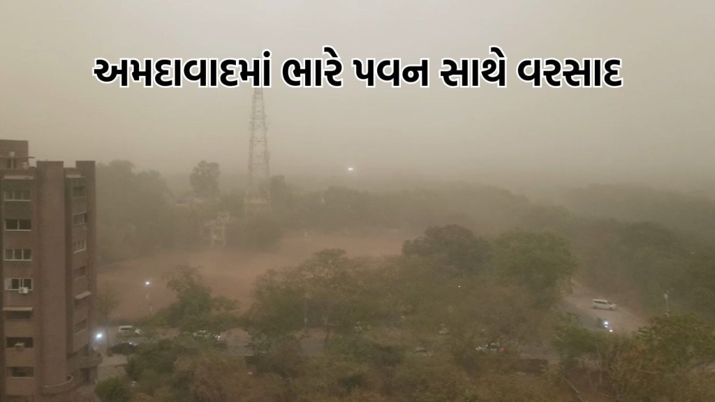 અમદાવાદના વાતાવરણમાં અચાનક પલટો, ભારે પવન સાથે વરસાદ, ઘણા વિસ્તારોમાં વૃક્ષો ધરાશાયી