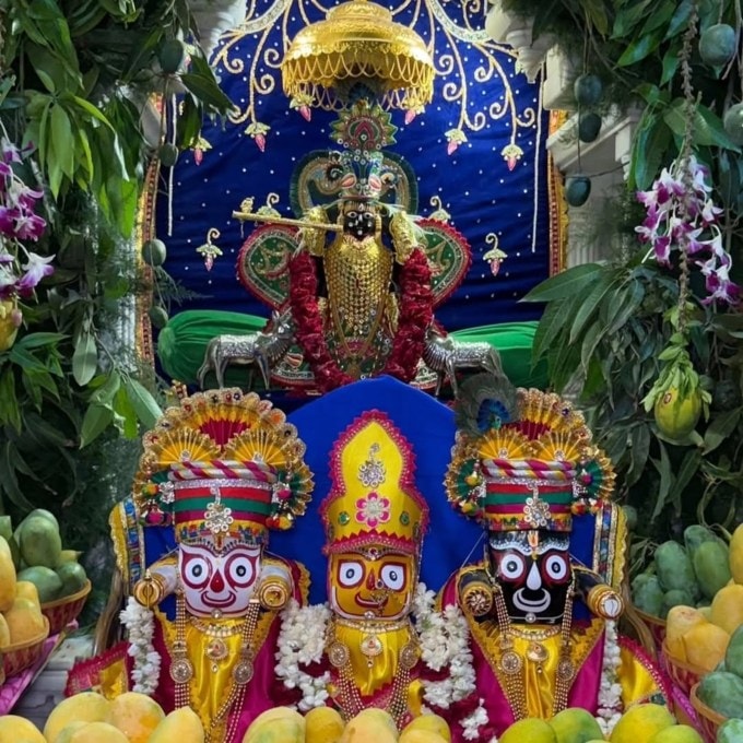 <strong>સરસપુર ભગવાન જગન્નાથનું મોસાળ</strong><br>અમદાવાદમાં જમાલપુર વિસ્તારમાં સાબરમતી કિનારે આવેલા જગન્નાથ મંદિરથી ભગવાનની રથયાત્રા સરસપુર મોસાળ પહોંચે છે. સરસપુરમાં ભક્તો દ્વારા ભગવાન જગન્નાથ, ભાઇ બલરામ અને બહેન સુભદ્રાજીનું મામેરું ભરવામાં આવે છે. સરસપુરની પોળમાં રથયાત્રામાં આવેલા હજારો લાખો ભક્તો અને સામાન્ય લોકોનું જમણવાર કરવામાં આવે છે. (Photo: Social Media)