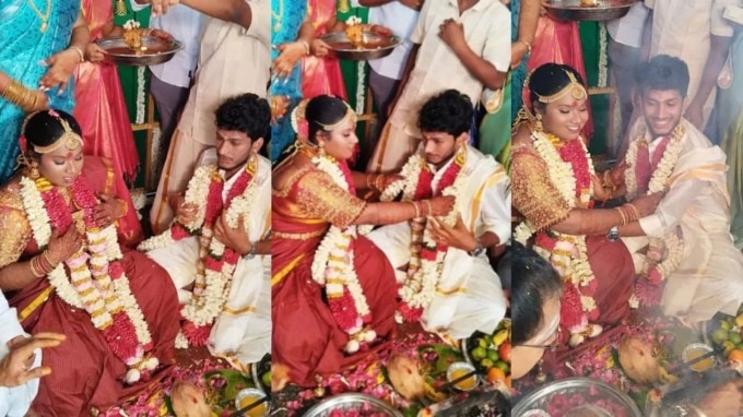 ફિલ્મ ઉદ્યોગના વિશાલ, નાસ્સર, ચાર્લી, રોબો શંકર, ઐસારી ગણેશ જેવા લોકો વ્યક્તિગત રીતે કિંગ કોંગની પુત્રીના રિસેપ્શનમાં ગયા અને નવદંપતીઓને અભિનંદન આપ્યા. પરંતુ અન્ય કલાકારો હાજર રહ્યા નહીં. તેમ છતાં, કીર્તિ અને નવીનના લગ્ન અને રિસેપ્શન ભવ્ય રીતે યોજાયા. (તસવીર: સોશિયલ મીડિયા)