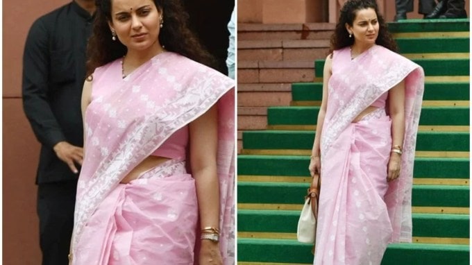 વેબસાઇટ hermes.com અનુસાર, ફ્રેન્ચ લક્ઝરી બ્રાન્ડ હર્મેસની આ બેગની કિંમત લગભગ 4,25,384 રૂપિયા છે. (Photo: Kangana Updates/X)