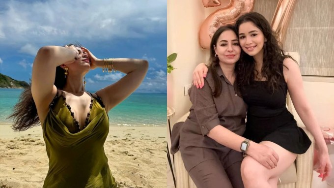 બીચ પર લીલા રંગના ડ્રેસમાં સારા તેંડુલકરનો ફોટોશૂટ તેની કુદરતી સુંદરતામાં વધુ વધારો કરે છે. આ તસવીરમાં તેણી તેના 27મા જન્મદિવસે તેની માતા સાથે જોવા મળી રહી છે, જે તેના કૌટુંબિક બંધનને દર્શાવે છે. (Insta/@saratendulkar)