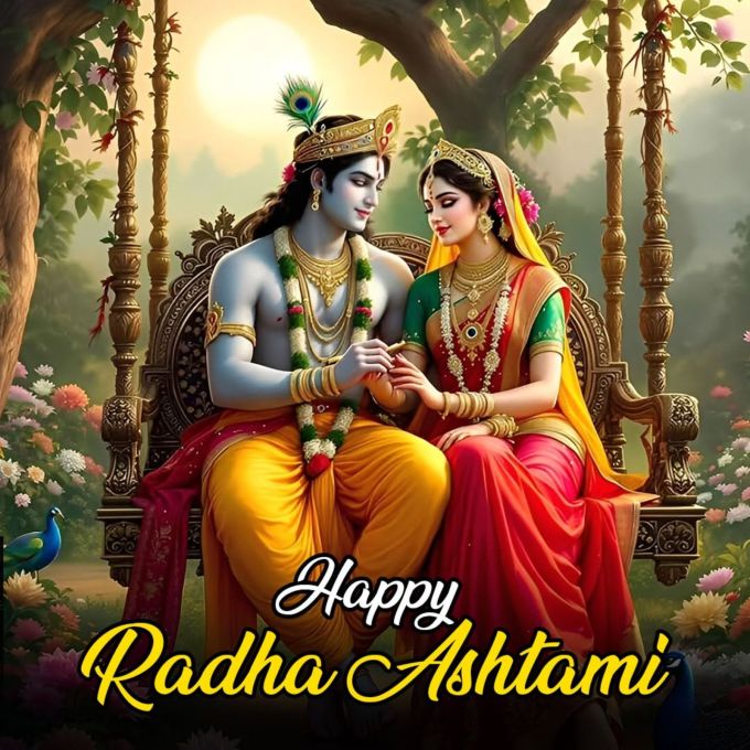 <strong>Happy Radha Ashtami Shubhkamnaye Sandesh In Gujarati :</strong> રાધા અષ્ટમી એટલે શ્રીકૃષ્ણના રાધાજીનો પ્રગાટ્ય દિવસ છે. હિંદુ પંચાગ મુજબ ભાદરવી સુદ આઠમ તિથિ પર રાધાજીનો બરસાનામાં જન્મ થયો હતો. આ વખતે 31 ઓગસ્ટ, 2025 રવિવારના રોજ રાધા જયંતી છે. બરસાના, વૃંદાવન, ગોકુલ, મથુરા સહિત દેશભરના કૃષ્ણ મંદિરોમાં રાધા અષ્ટમી ધામધૂમપૂર્વક ઉજવાય છે. શ્રીકૃષ્ણના ભક્તો માટે રાધા અષ્ટમી ખુબ મહત્વ હોય છે. અહી રાધા અષ્ટમી શુભેચ્છા સંદેશ આપ્યા છે, જેના વડે પ્રિયજનોને મોકલી રાધાષ્ટમીની શુભકામના પાઠવી શકાય છે. (Photo: Social Media)