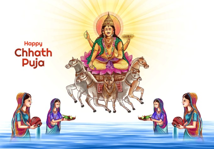 <strong>Chhath Puja 2025 Wishes : છઠ્ઠ પૂજા 2025 શુભેચ્છા<br></strong>છઠ્ઠ પૂજા બિહાર સહિત ઉત્તર ભારતનો મુખ્ય તહેવાર છે. દિવાળી બાદ કારતક સુદ છઠ્ઠ તિથિ પર છઠ્ઠ પૂજાનો તહેવાર ઉજવાય છે. છઠ્ઠ પૂજા એટલે સૂર્ય દેવ અને છઠ્ઠી મૈયાની પૂજાનો મહાપર્વ. છઠ્ઠ પૂજા પર નદી કિનારે પાણીમાં ઉભા કરી આસ્થા અને વિશ્વાસ સાથે આથમતા સૂર્યને અર્ધ્ય આપી પૂજા કરવામાં આવે છે. અહી છઠ્ઠ પૂજા 2025 શુભેચ્છા સંદેશ, અવતરણો, ફોટા આપ્યા છે, જે તમારા પ્રિયજનોને મોકલી છઠ્ઠા પૂજાનો તહેવાર યાદગાર બનાવી શકાય છે.<strong><br>છઠ્ઠ પૂજાની શુભેચ્છા</strong><br>(Photo: Freepik)