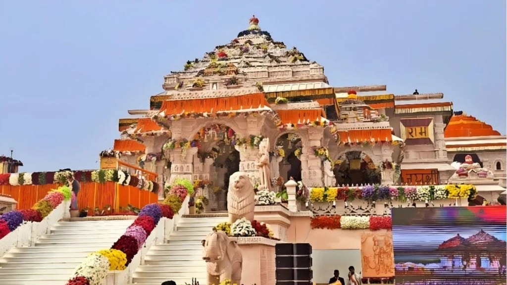 અયોધ્યામાં પૂર્ણ થયું રામ મંદિરનું બાંધકામ, કળશ અને ધ્વજ પણ સ્થાપિત અયોધ્યામાં પૂર્ણ થયું રામ મંદિરનું બાંધકામ, કળશ અને ધ્વજ પણ સ્થાપિત