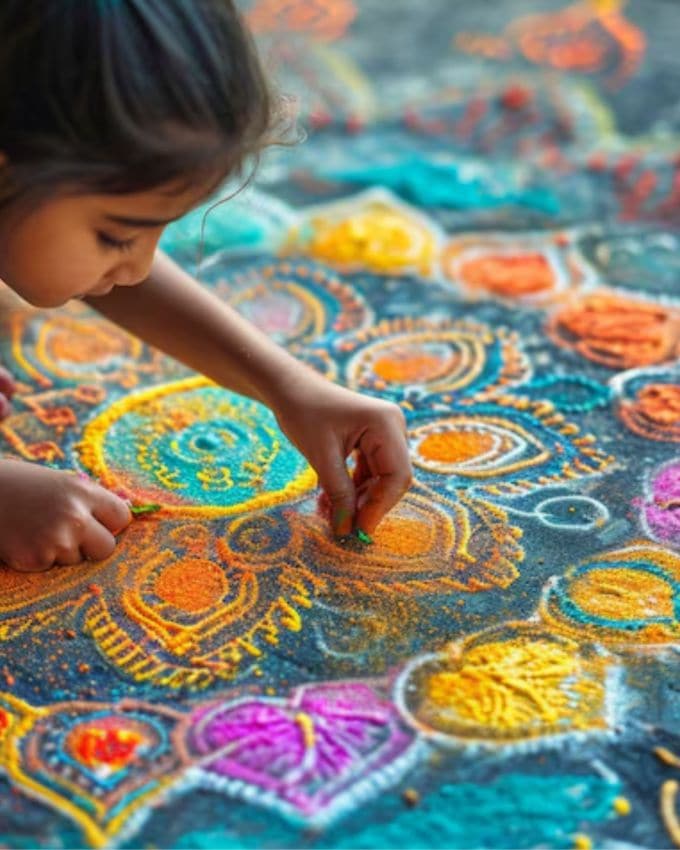 તમે તમારા ઘરના મુખ્ય પ્રવેશદ્વાર પર આ રંગબેરંગી ડિઝાઇન પણ બનાવી શકો છો