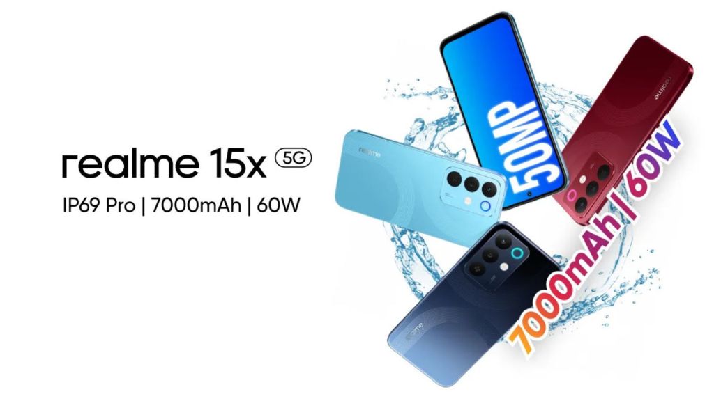 Realme 15X 5G ફોન લોન્ચ, 7,000mAh બેટરી અને 50MP કેમેરા,  ₹ 1000 ડિસ્કાઉન્ટ અને No Cost EMI ઓફર ઉપલબ્ધ
