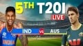 Ind vs Aus 5th T20I Live : પાંચમી ટી 20 મેચ, ઓસ્ટ્રેલિયાએ ટોસ જીત્યો, ફિલ્ડિંગ કરવાનો નિર્ણય કર્યો IND vs AUS 5th T20I Cricket Match Live Score, India vs Australia T20 Series 2025 LIVE Updates in Gujarati