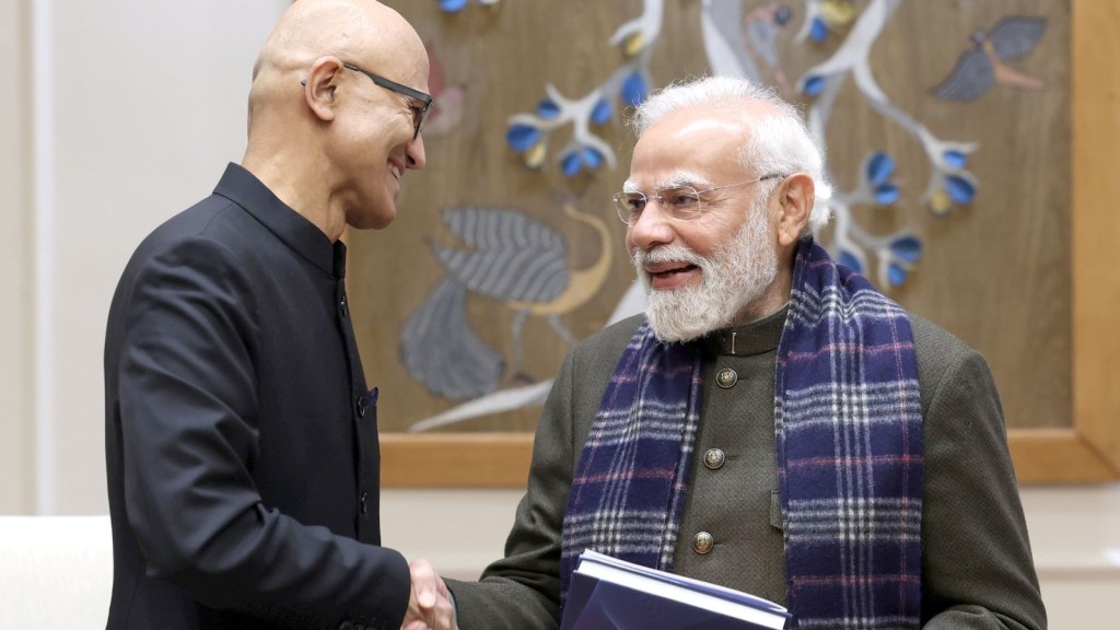 ભારતના AI સપનાને મળશે રફ્તાર, માઇક્રોસોફ્ટ ₹1.5 લાખ કરોડનું રોકાણ કરશે; સત્ય નડેલાની જાહેરાત ભારતના AI સપનાને મળશે રફ્તાર, માઇક્રોસોફ્ટ ₹1.5 લાખ કરોડનું રોકાણ કરશે; સત્ય નડેલાની જાહેરાત